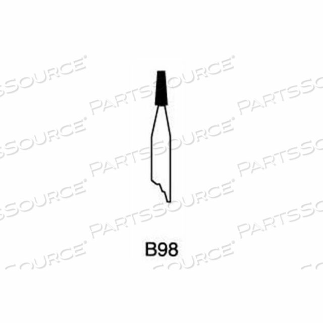 MOUNTED POINT B98, 1/8 X 1/4 - 1/8X1-1/2 SHANK, 120, RED