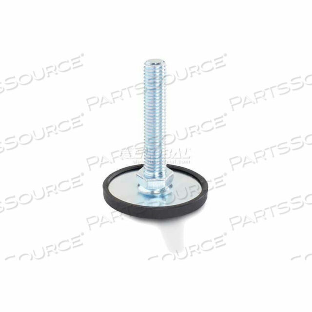 OEM#: 40-60-3/8X16-100-A1-SKLEVELING FOOT W/PLASTIC CAP, 3/8-16 X 3.93 STUD, 2.36 BASE DIA, 4.45H, 2250 LBS. CAP, STEEL by J.W. Winco