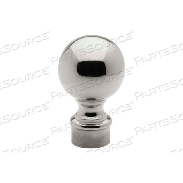 BALL FINIAL, FOR 1.5 TUBING, POLISHED STAINLESS STEEL