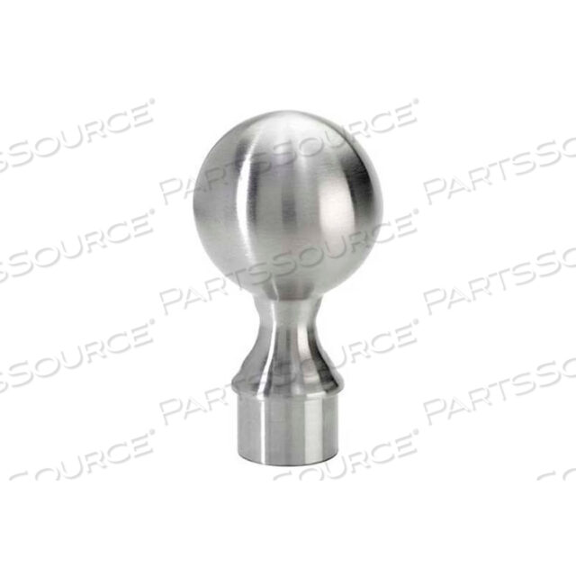 BALL FINIAL, FOR 2 TUBING, SATIN STAINLESS STEEL