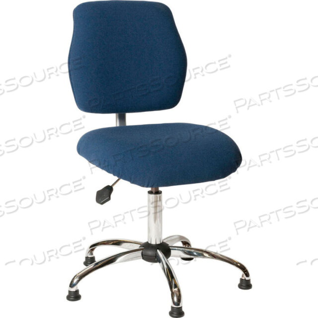 SHOPSOL ESD OFFICE CHAIR - LOW HEIGHT - ECONOMY FABRIC - BLUE