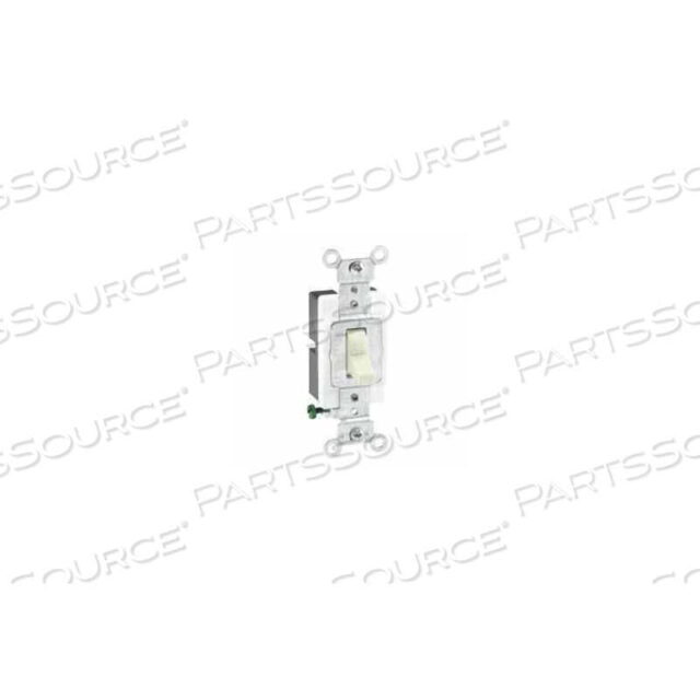 OEM#: 1221-SW1221-SW 20A, 120/277V, SINGLE-POLE AC QUIET SWITCH, GROUNDING, WHITE by Leviton