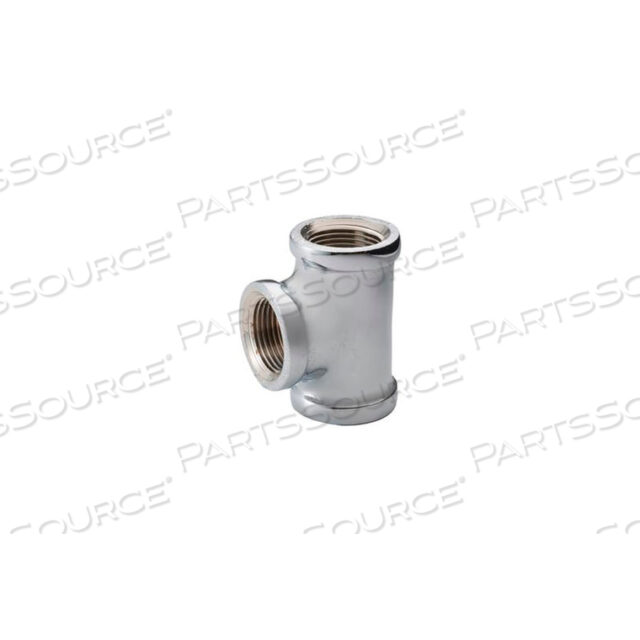 CHROME PLATED BRASS PIPE FITTING 2 X 2 X 1 REDUCING TEE NPT FEMALE