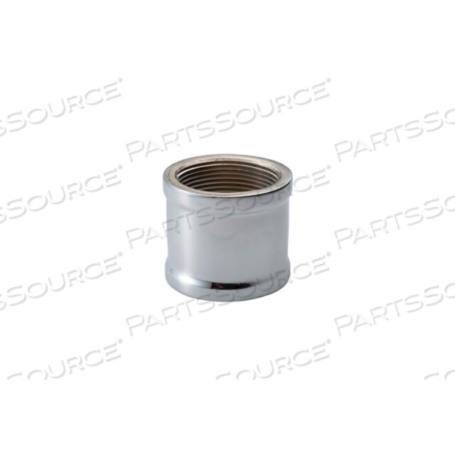 CHROME PLATED BRASS PIPE FITTING 1-1/4 COUPLING NPT FEMALE