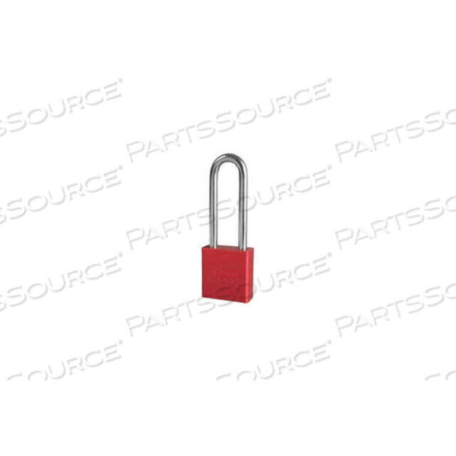 OEM#: A1207REDAMERICAN LOCK NO. SOLID ALUMINUM RECTANGULAR PADLOCK - RED by Master Lock