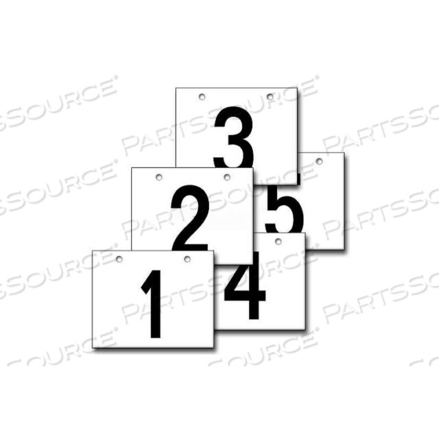 HANGING AISLE SIGN, HORIZONTAL, 2-SIDE, 1-5 RANGE, BLK/WHT, 28L X 20H