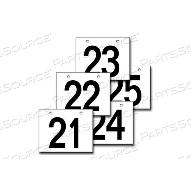 HANGING AISLE SIGN, HORIZONTAL, 2-SIDE, 21-25 RANGE, BLK/WHT, 28L X 20H