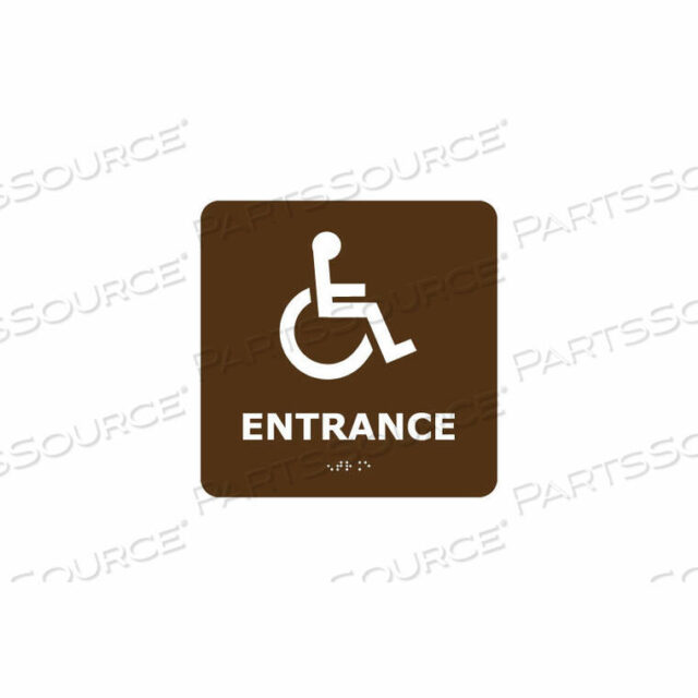OEM#: ADA17WBRGRAPHIC BRAILLE SIGN - ENTRANCE - BROWN by National Marker Company