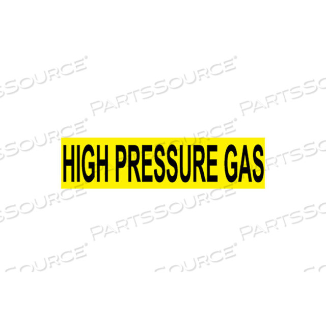 PRESSURE-SENSITIVE PIPE MARKER - HIGH PRESSURE GAS, PACK OF 25