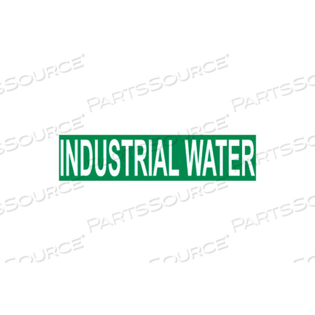 PRESSURE-SENSITIVE PIPE MARKER - INDUSTRIAL WATER, PACK OF 25