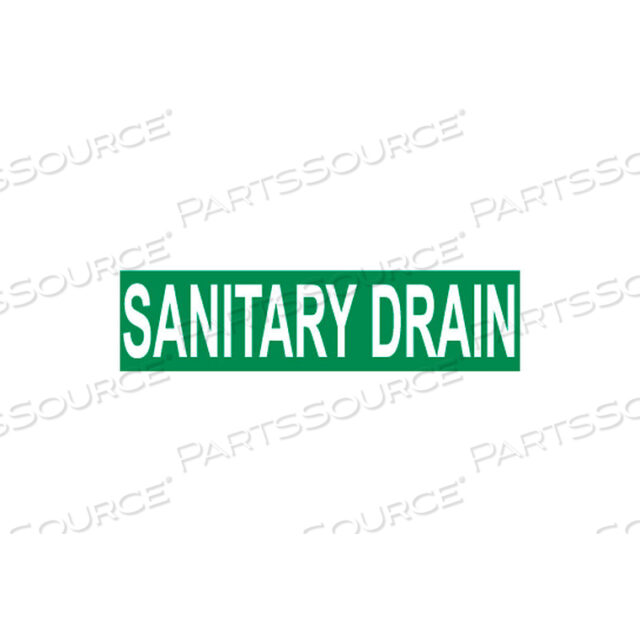 PRESSURE-SENSITIVE PIPE MARKER - SANITARY DRAIN, PACK OF 25