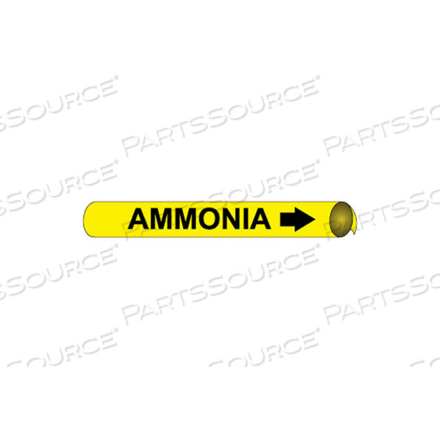 PRECOILED AND STRAP-ON PIPE MARKER - AMMONIA