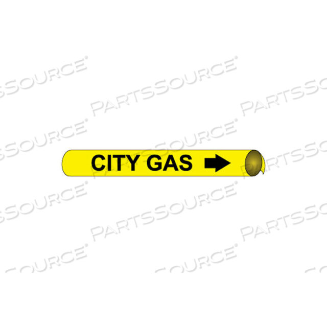 PRECOILED AND STRAP-ON PIPE MARKER - CITY GAS