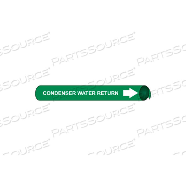 PRECOILED AND STRAP-ON PIPE MARKER - CONDENSER WATER RETURN