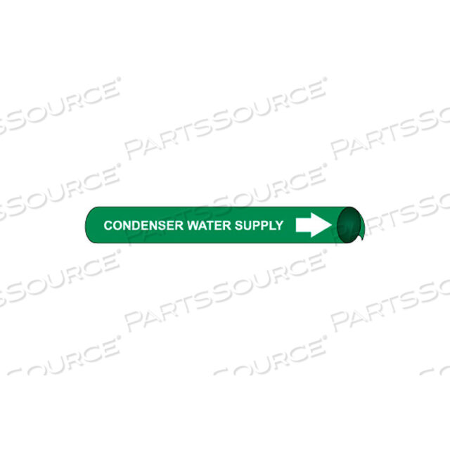 PRECOILED AND STRAP-ON PIPE MARKER - CONDENSER WATER SUPPLY