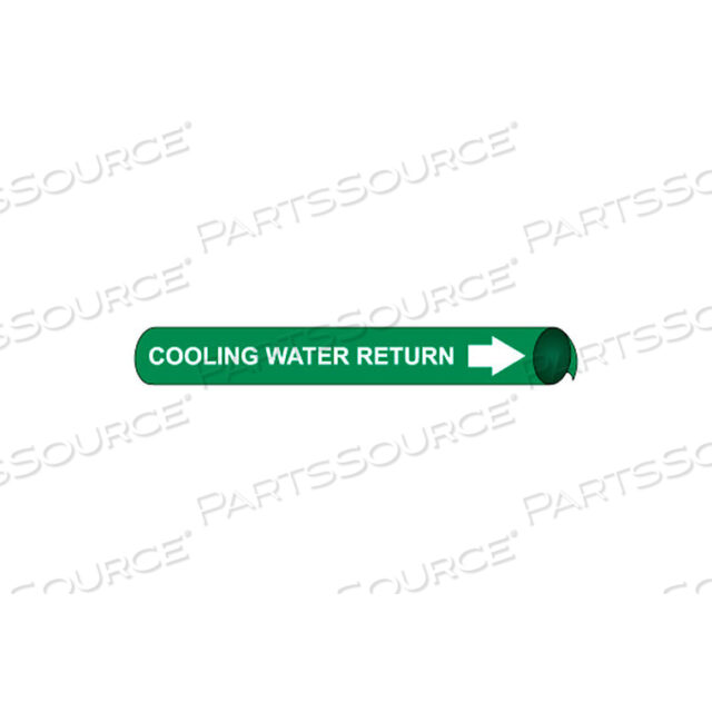 PRECOILED AND STRAP-ON PIPE MARKER - COOLING WATER RETURN