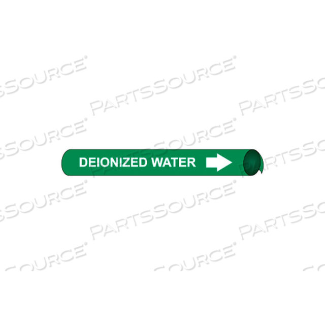 PRECOILED AND STRAP-ON PIPE MARKER - DEIONIZED WATER