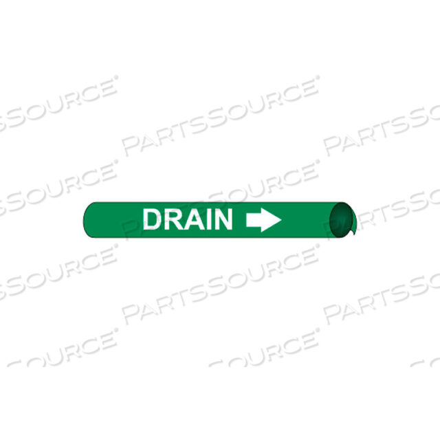 PRECOILED AND STRAP-ON PIPE MARKER - DRAIN