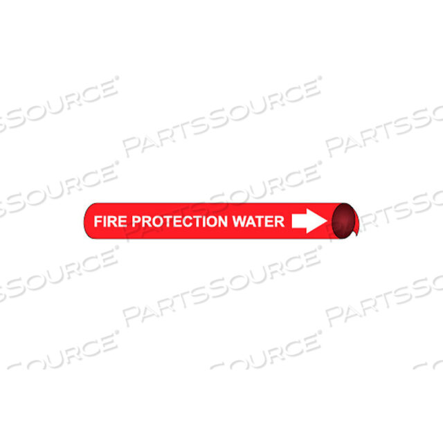 PRECOILED AND STRAP-ON PIPE MARKER - FIRE PROTECTION WATER