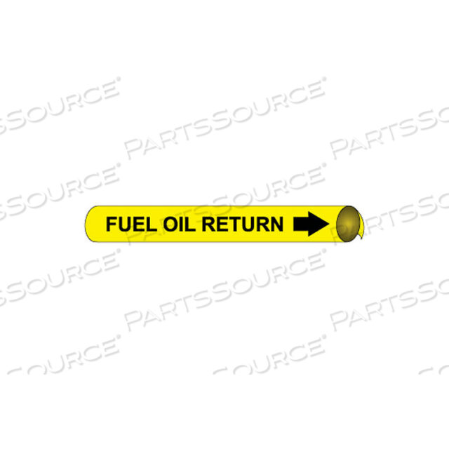 PRECOILED AND STRAP-ON PIPE MARKER - FUEL OIL RETURN