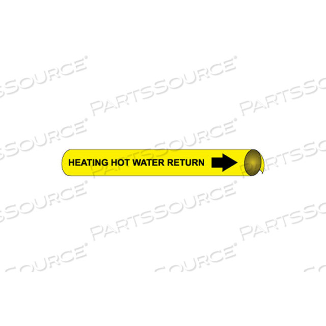 PRECOILED AND STRAP-ON PIPE MARKER - HEATING HOT WATER RETURN