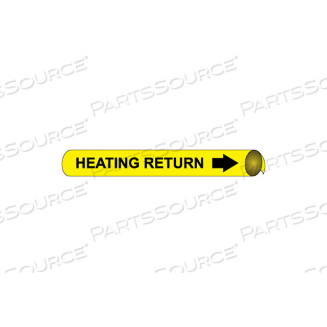 PRECOILED AND STRAP-ON PIPE MARKER - HEATING RETURN