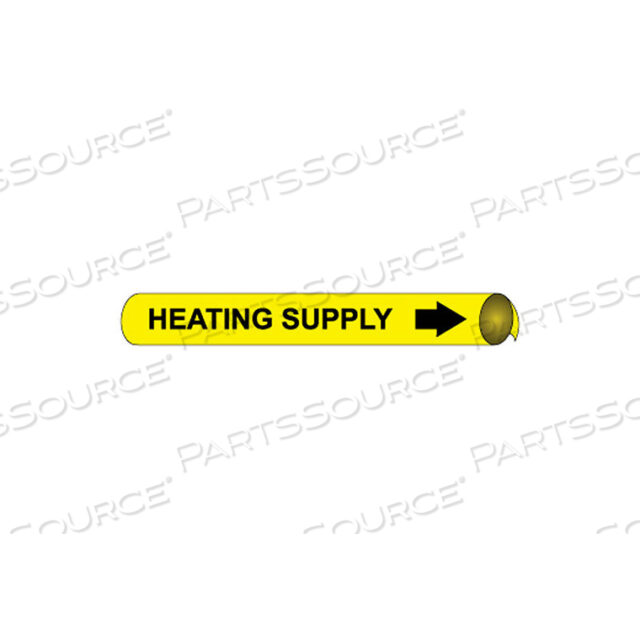PRECOILED AND STRAP-ON PIPE MARKER - HEATING SUPPLY