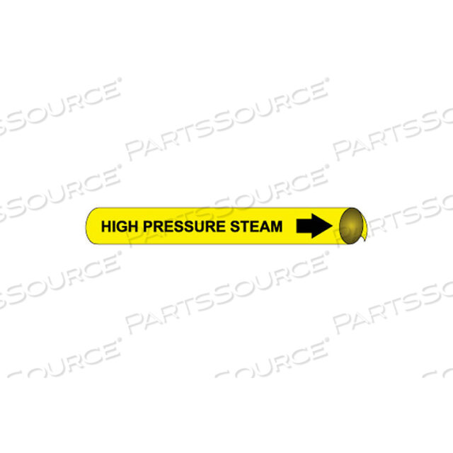 PRECOILED AND STRAP-ON PIPE MARKER - HIGH PRESSURE STEAM