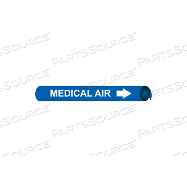 PRECOILED AND STRAP-ON PIPE MARKER - MEDICAL AIR