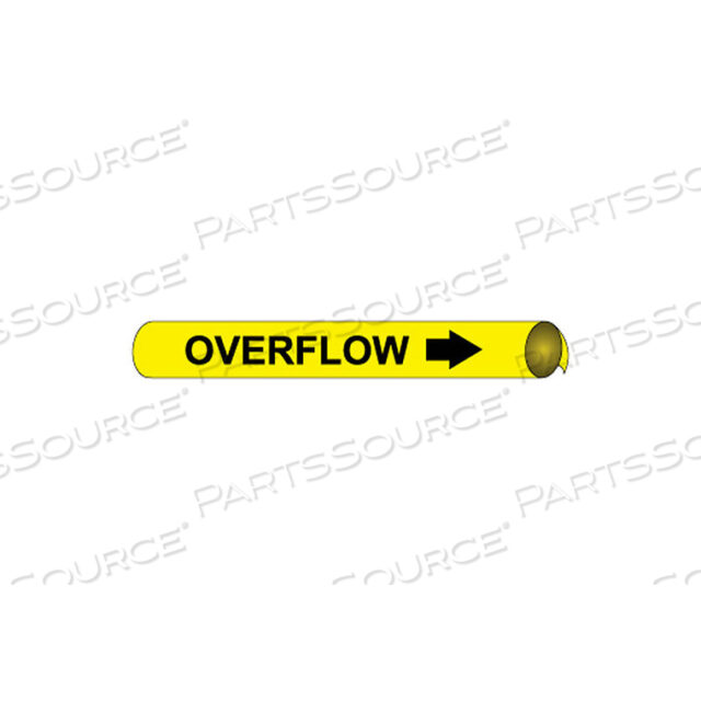 PRECOILED AND STRAP-ON PIPE MARKER - OVERFLOW
