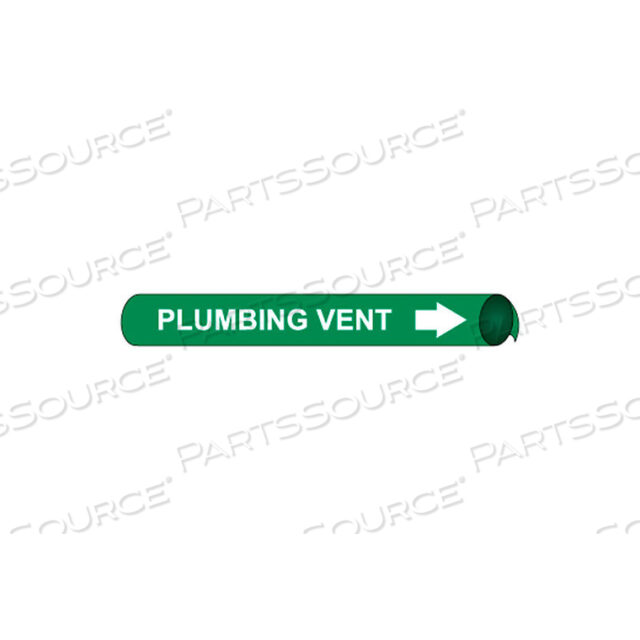 PRECOILED AND STRAP-ON PIPE MARKER - PLUMBING VENT