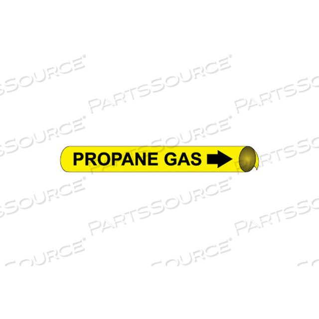 PRECOILED AND STRAP-ON PIPE MARKER - PROPANE GAS