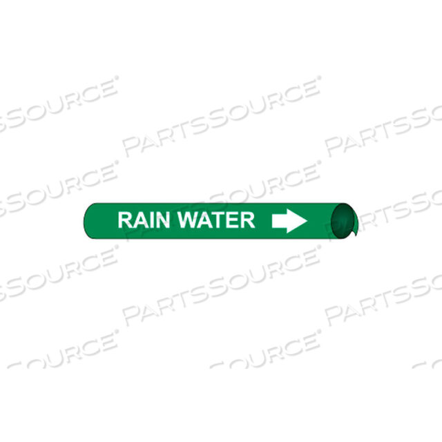 PRECOILED AND STRAP-ON PIPE MARKER - RAIN WATER