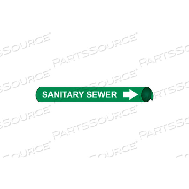 PRECOILED AND STRAP-ON PIPE MARKER - SANITARY SEWER