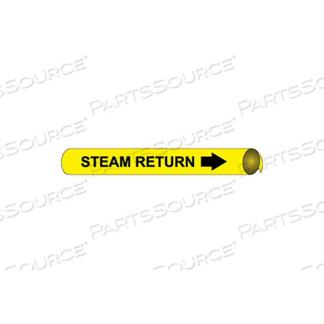 PRECOILED AND STRAP-ON PIPE MARKER - STEAM RETURN