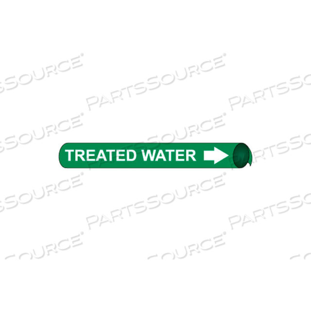 PRECOILED AND STRAP-ON PIPE MARKER - TREATED WATER