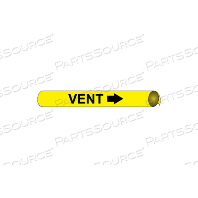 PRECOILED AND STRAP-ON PIPE MARKER - VENT
