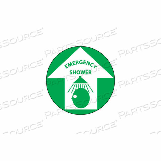 OEM#: WFS8WALK ON FLOOR SIGN - EMERGENCY SHOWER by National Marker Company