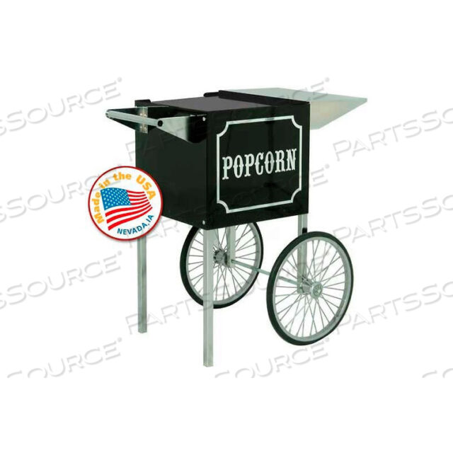 ANTIQUE POPCORN MACHINE CART 4OZ BLACK/CREAM