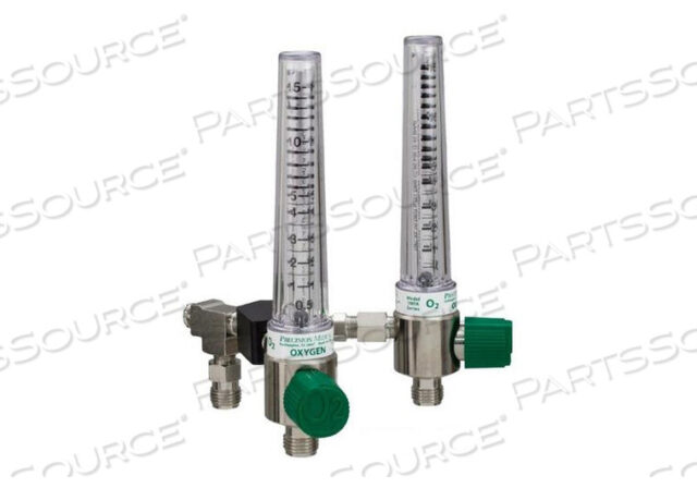 OEM#: Y1MFA1005PT1Y-BLOCK CHROME FLOWMETER, 0 TO 15 LPM, 50 PSI, OXYGEN by Precision Medical, Inc.