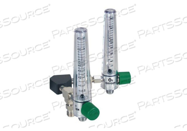 OEM#: Y8MFA1003PT2Y-BLOCK COMPACT FLOWMETER, 0 TO 15 LPM, DISS FEMALE HAND TIGHT, OXYGEN by Precision Medical, Inc.