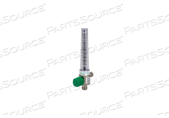 OXYGEN FLOWMETER, 0 TO 15 LPM FLOW, POLYCARBONATE, DISS FEMALE HEX NUT, 50 PSI, 0.5 AT 0 TO 5 LPM, 1 AT 5 TO 15 LPM GRADUATION, 70 DEG F, LEFT EL