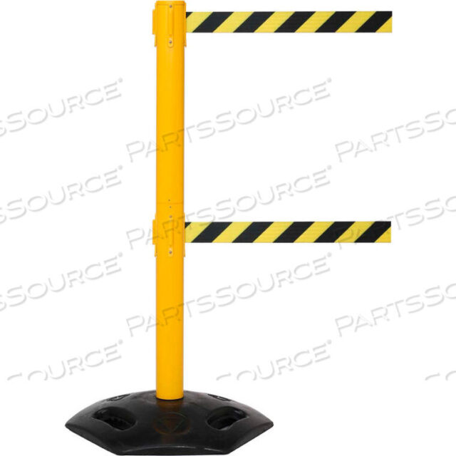 OEM#: WMRTWIN250R-RWA110WEATHERMASTER TWIN RETRACTABLE BELT BARRIER, 40 RED POST, 11 RED AUTHORIZED BELT by Queue Solutions LLC
