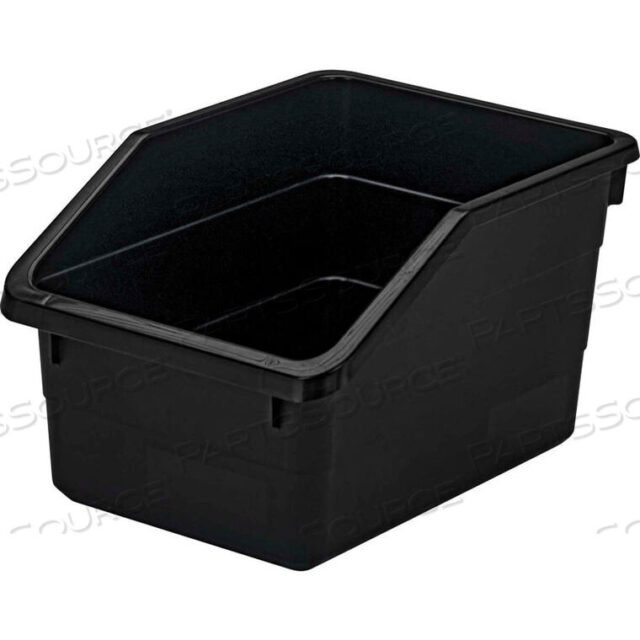 OEM#: NPB1076BKPLASTIC HEAVY DUTY NESTING STORAGE SHELF BIN 7-1/2W X 10-1/4D X 6H BLACK by Quantum Storage Systems