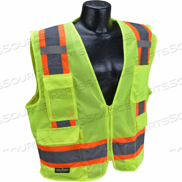 OEM#: SV6GSTYPE R CLASS 2 TWO-TONE SURVEYOR SAFETY VEST, S, GREEN by Radians