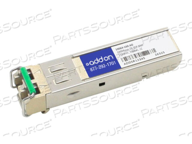 OEM#: 10064-160-AOADDON EXTREME NETWORKS COMPATIBLE TAA COMPLIANT 1000BASE-ZX SFP TRANSCEIVER (SMF by ADDON