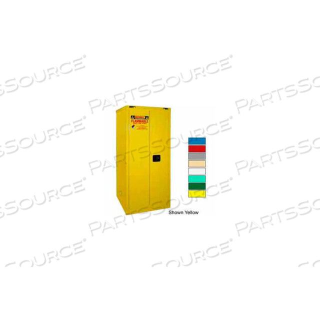OEM#: W3080WHITEDRUM CABINET 120 GAL. CAPACITY VERTICAL SELF CLOSE HAZMAT FLAMMABLE W/ DRUM ROLLERS by Securall