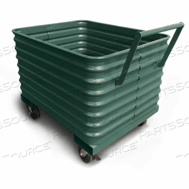OEM#: RCCM324024RLRVGROLLING PUSH CART HOPPER - GREEN - 32 X 40 X 24 - 4000LB CAPACITY by Steel King