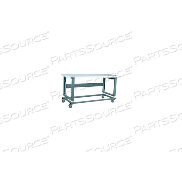 WORKBENCH, 2500 SERIES, ELECTRIC LIFT, PLASTIC LAMINATE SAFETY EDGE, 48W X 30D, GRAY