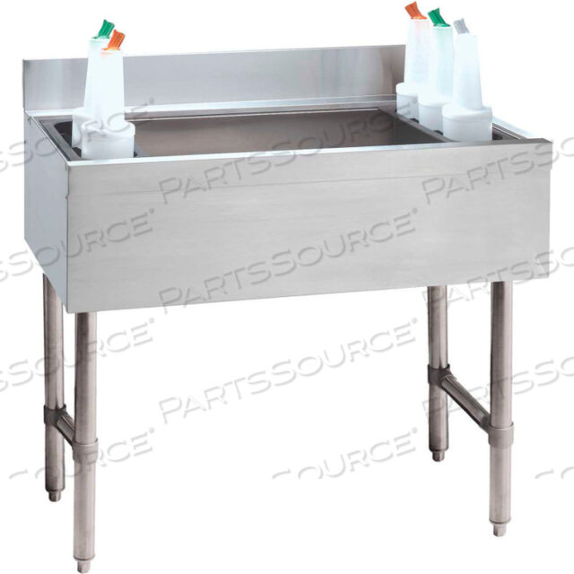 CHALLENGER COCKTAIL UNIT, 21X36X16 W, STAINLESS STEEL, 155-LBS. ICE CAP.
